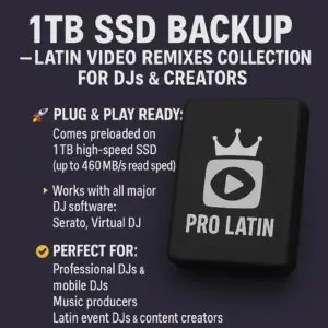 💽 1TB SSD Backup – Latin Video Remixes Collection for DJs & Creators
